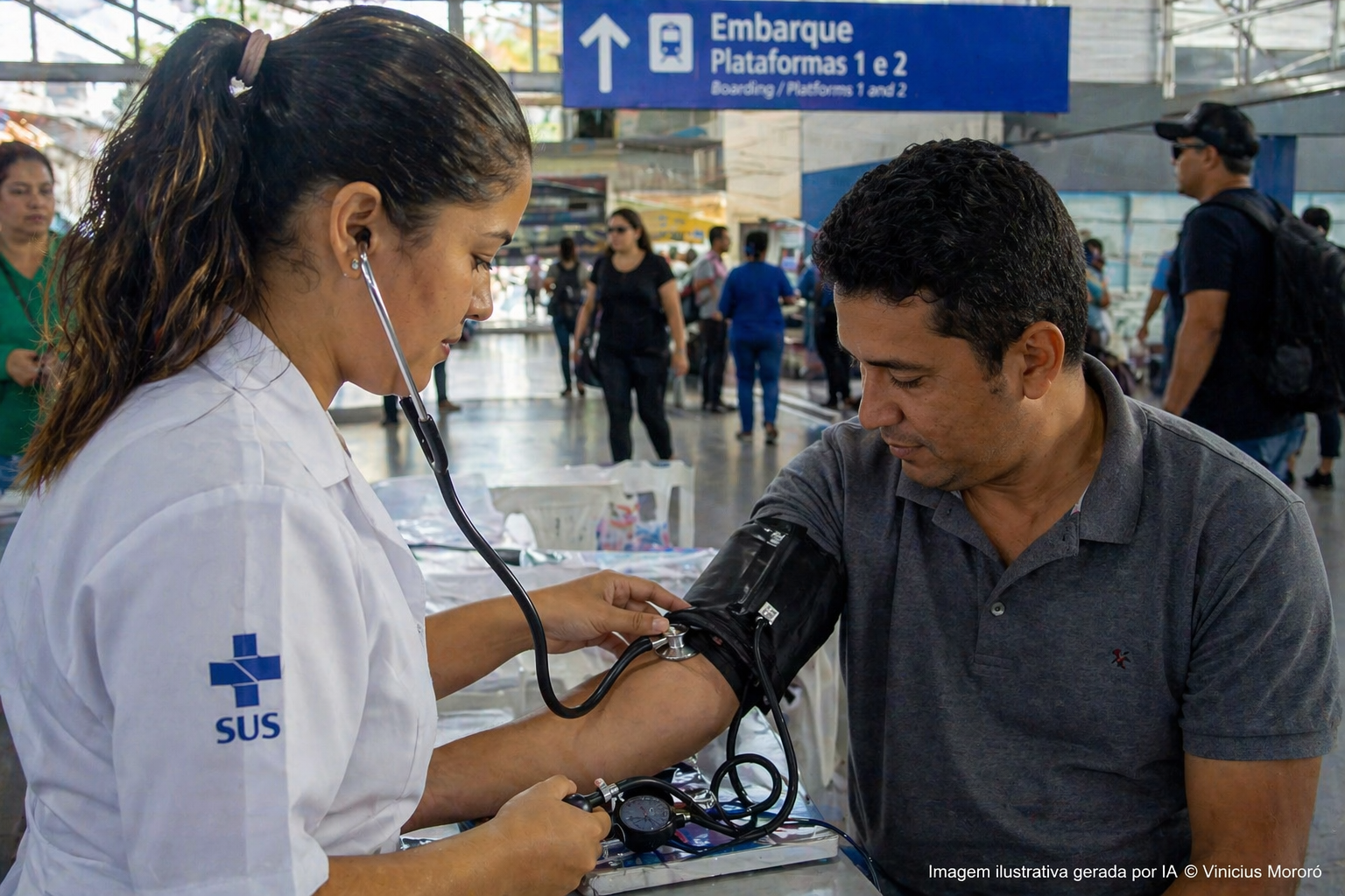 Estação Jardim Romano, na zona leste, terá aferição gratuita de pressão nesta quinta-feira (23)