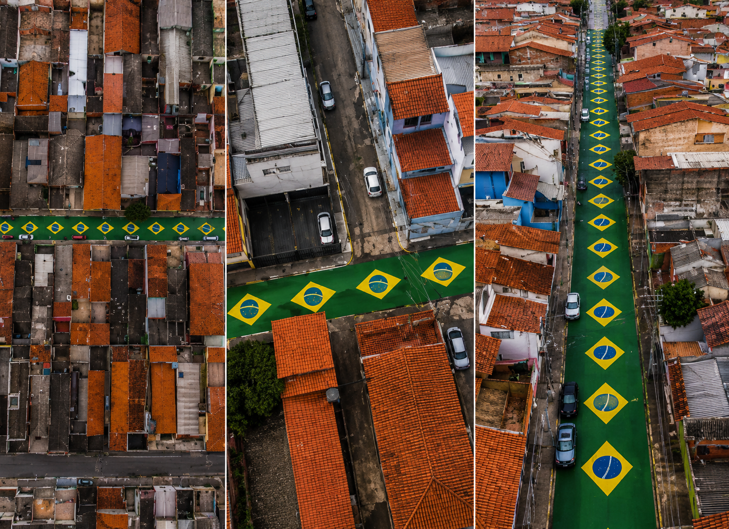 Vizinhos pintam rua inteira em SP e mantêm tradição de 11 Copas